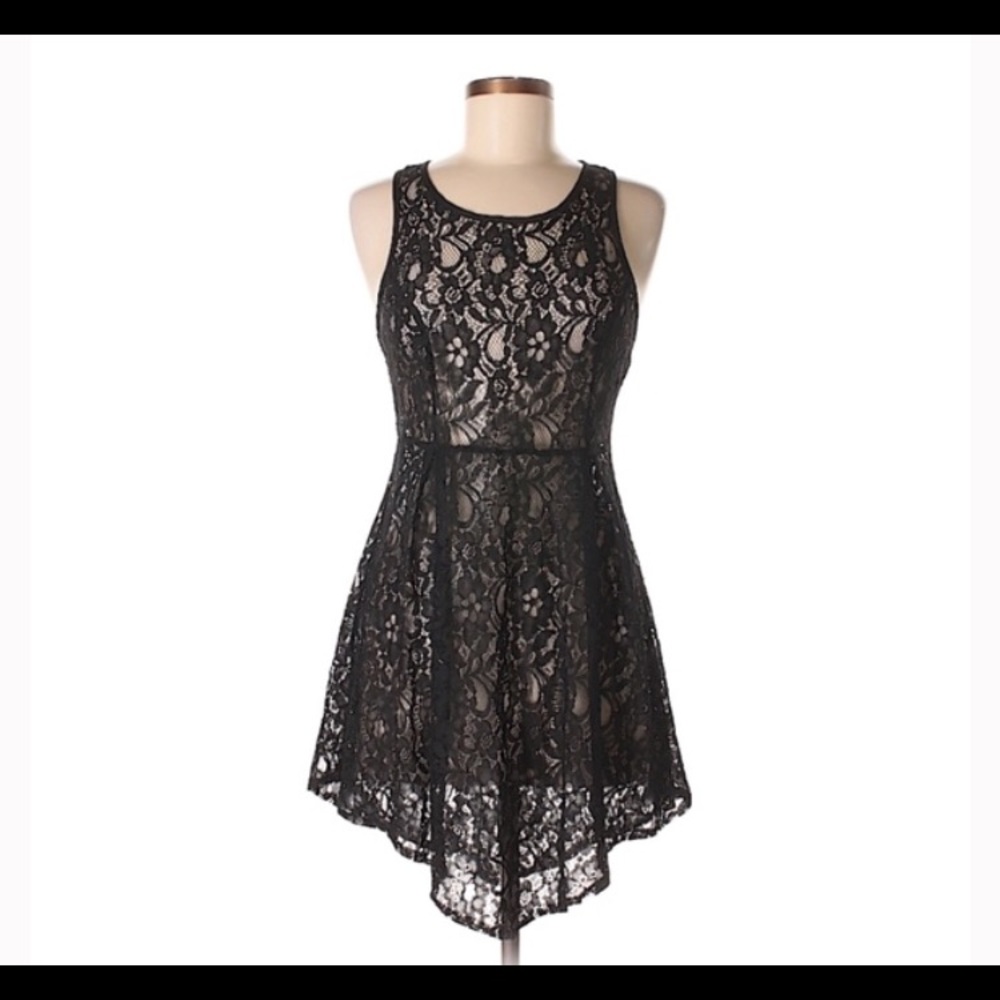 Thistlepearl Black Lace Slip Dress | 2